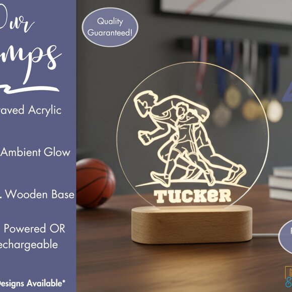 Custom Runner LED Night Light – Gift for Track & Fitness Lovers - Picture 3 of 8